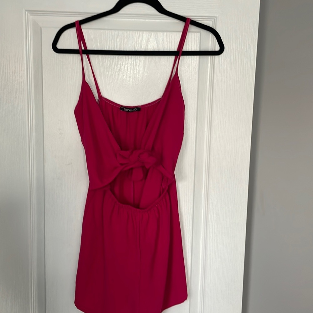 Super cute front tie romper